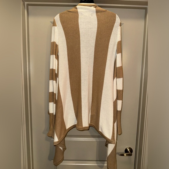 MOSSIMO Brown Cream Striped Cardigan Sweater size XL - Picture 7 of 12